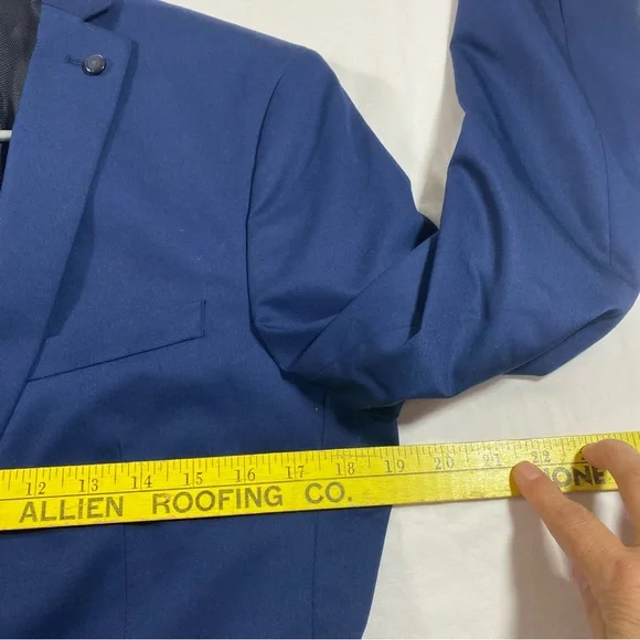 Zara man blazer Men’s 38 blue suit jacket Wool comfort - Picture 11 of 15